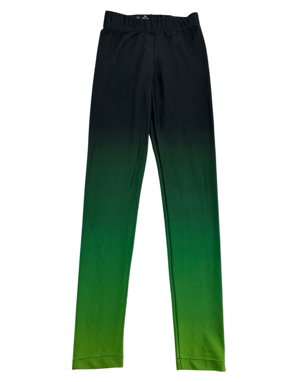 Black & Green Ombré Leggings / XS / Goth Activewear Yoga Workout Athleisure